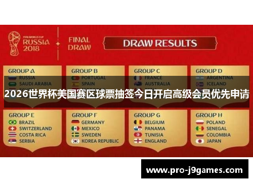 2026世界杯美国赛区球票抽签今日开启高级会员优先申请